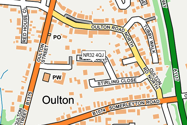 NR32 4QJ map - OS OpenMap – Local (Ordnance Survey)