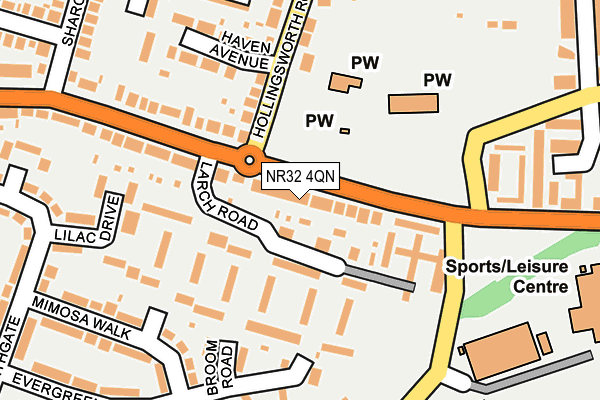NR32 4QN map - OS OpenMap – Local (Ordnance Survey)