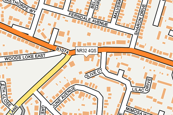 NR32 4QS map - OS OpenMap – Local (Ordnance Survey)