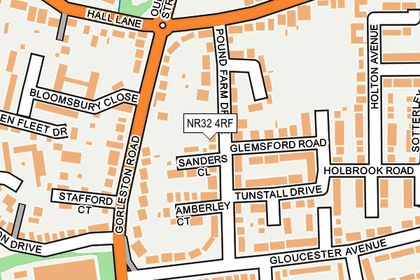 NR32 4RF map - OS OpenMap – Local (Ordnance Survey)