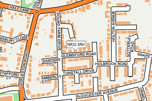 NR32 4RH map - OS OpenMap – Local (Ordnance Survey)