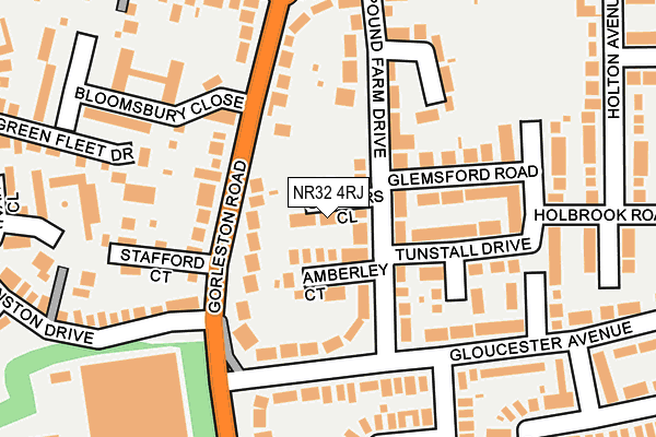NR32 4RJ map - OS OpenMap – Local (Ordnance Survey)