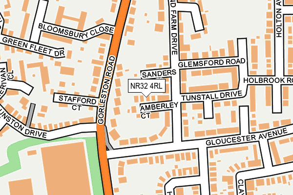 NR32 4RL map - OS OpenMap – Local (Ordnance Survey)
