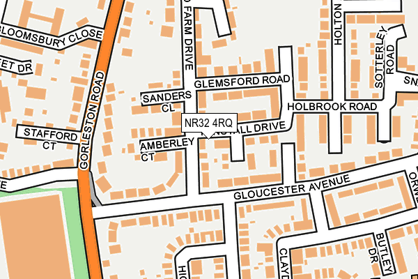NR32 4RQ map - OS OpenMap – Local (Ordnance Survey)