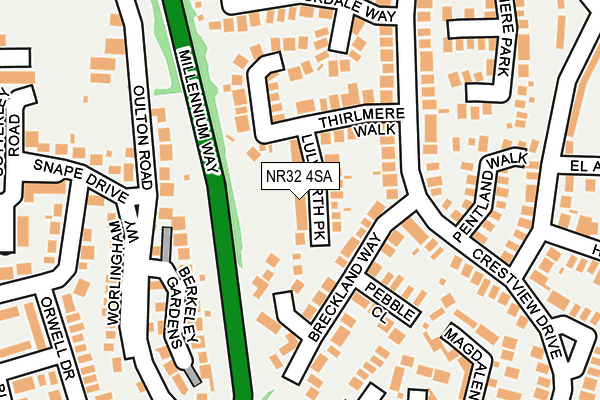 NR32 4SA map - OS OpenMap – Local (Ordnance Survey)