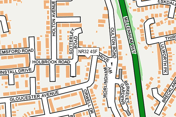 NR32 4SF map - OS OpenMap – Local (Ordnance Survey)