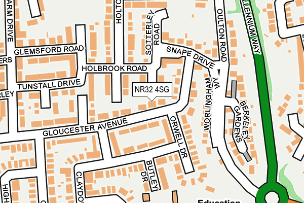 NR32 4SG map - OS OpenMap – Local (Ordnance Survey)