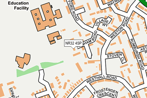 NR32 4SP map - OS OpenMap – Local (Ordnance Survey)