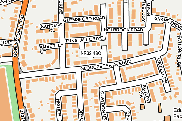 NR32 4SQ map - OS OpenMap – Local (Ordnance Survey)