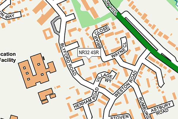 NR32 4SR map - OS OpenMap – Local (Ordnance Survey)