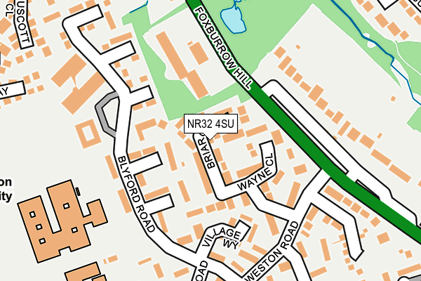 NR32 4SU map - OS OpenMap – Local (Ordnance Survey)