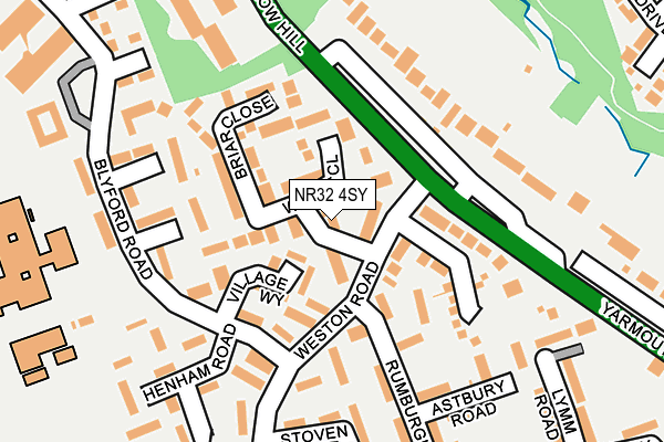 NR32 4SY map - OS OpenMap – Local (Ordnance Survey)