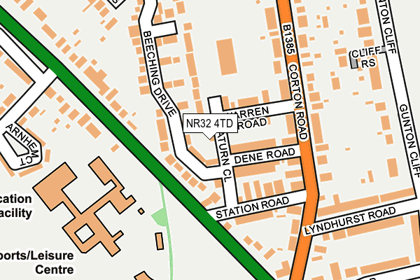 NR32 4TD map - OS OpenMap – Local (Ordnance Survey)