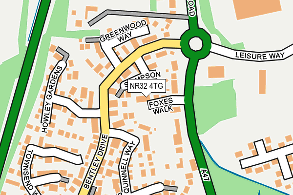 NR32 4TG map - OS OpenMap – Local (Ordnance Survey)