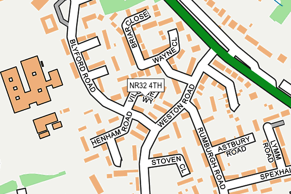 NR32 4TH map - OS OpenMap – Local (Ordnance Survey)