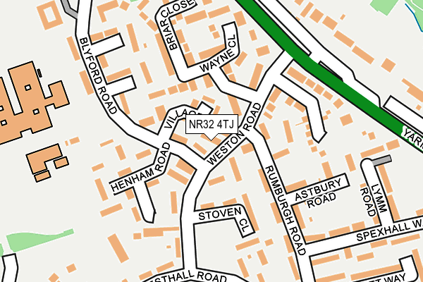NR32 4TJ map - OS OpenMap – Local (Ordnance Survey)