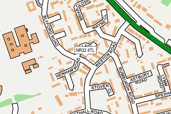 NR32 4TL map - OS OpenMap – Local (Ordnance Survey)