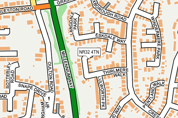NR32 4TN map - OS OpenMap – Local (Ordnance Survey)