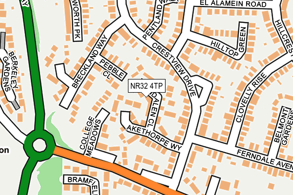 NR32 4TP map - OS OpenMap – Local (Ordnance Survey)