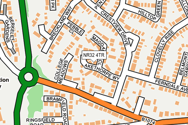 NR32 4TR map - OS OpenMap – Local (Ordnance Survey)