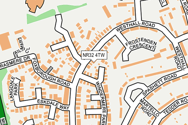 NR32 4TW map - OS OpenMap – Local (Ordnance Survey)