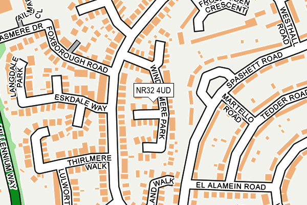 NR32 4UD map - OS OpenMap – Local (Ordnance Survey)