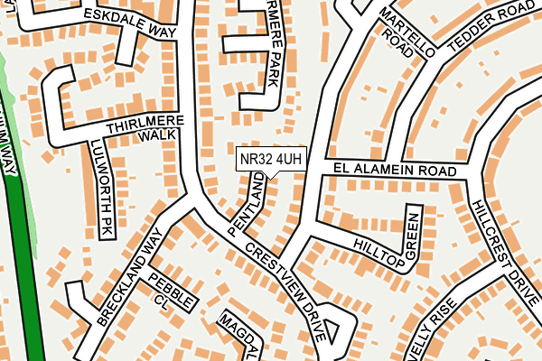 NR32 4UH map - OS OpenMap – Local (Ordnance Survey)