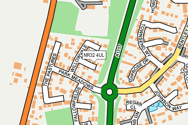 NR32 4UL map - OS OpenMap – Local (Ordnance Survey)