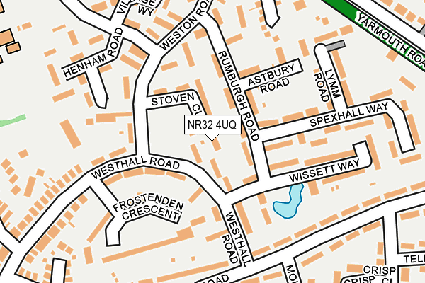 NR32 4UQ map - OS OpenMap – Local (Ordnance Survey)