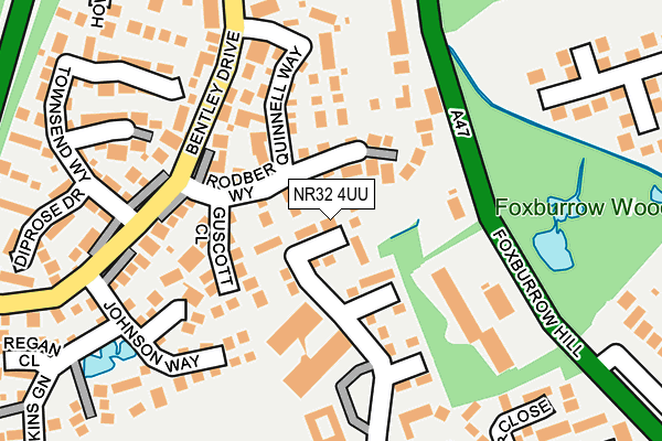 NR32 4UU map - OS OpenMap – Local (Ordnance Survey)