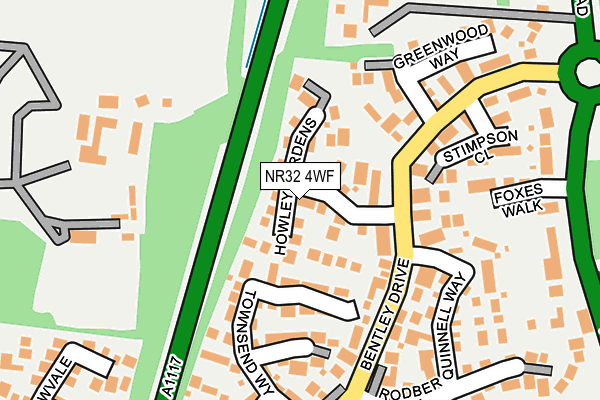 NR32 4WF map - OS OpenMap – Local (Ordnance Survey)