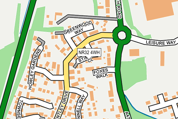NR32 4WH map - OS OpenMap – Local (Ordnance Survey)