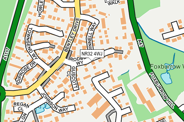 NR32 4WJ map - OS OpenMap – Local (Ordnance Survey)
