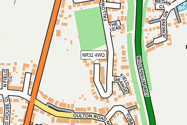 NR32 4WQ map - OS OpenMap – Local (Ordnance Survey)