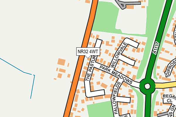NR32 4WT map - OS OpenMap – Local (Ordnance Survey)