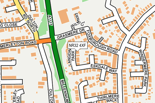 NR32 4XF map - OS OpenMap – Local (Ordnance Survey)