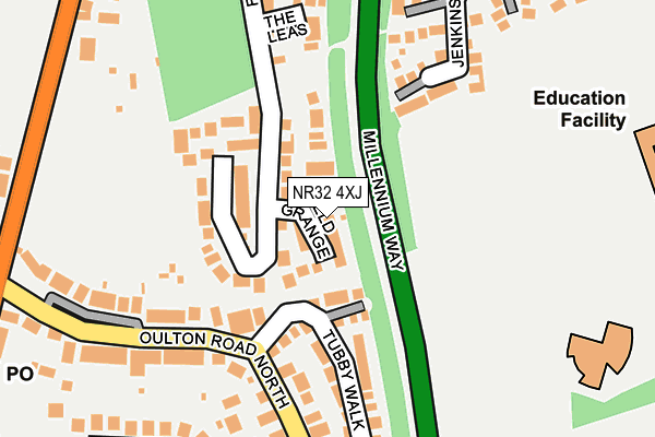NR32 4XJ map - OS OpenMap – Local (Ordnance Survey)
