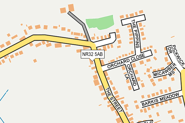 NR32 5AB map - OS OpenMap – Local (Ordnance Survey)
