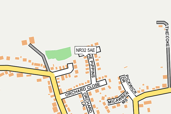 NR32 5AE map - OS OpenMap – Local (Ordnance Survey)