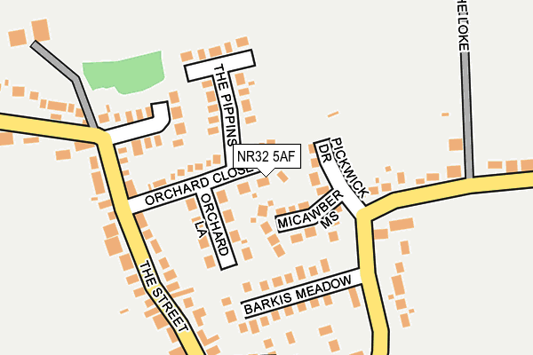 NR32 5AF map - OS OpenMap – Local (Ordnance Survey)