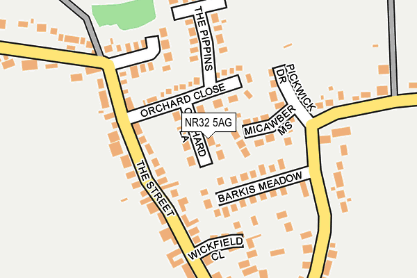 NR32 5AG map - OS OpenMap – Local (Ordnance Survey)