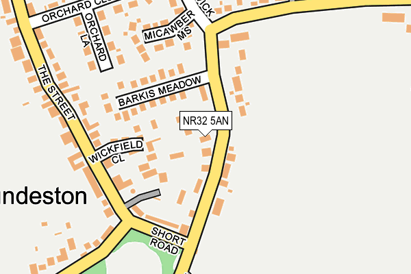 NR32 5AN map - OS OpenMap – Local (Ordnance Survey)