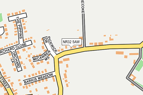 NR32 5AW map - OS OpenMap – Local (Ordnance Survey)