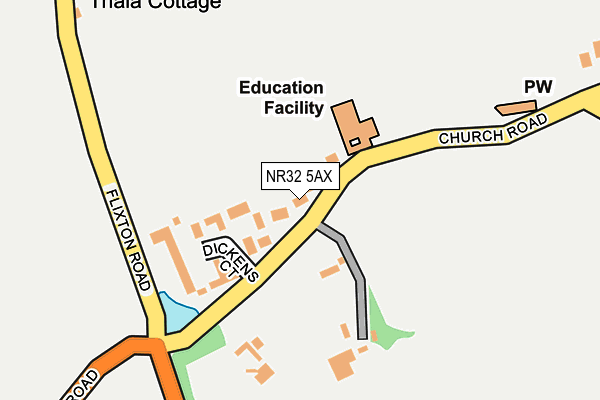 NR32 5AX map - OS OpenMap – Local (Ordnance Survey)