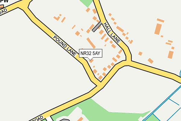 NR32 5AY map - OS OpenMap – Local (Ordnance Survey)