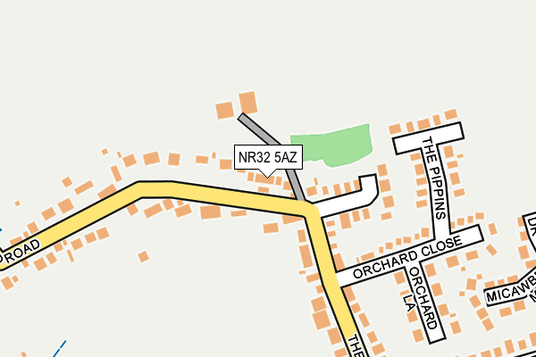 NR32 5AZ map - OS OpenMap – Local (Ordnance Survey)