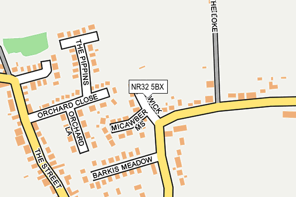 NR32 5BX map - OS OpenMap – Local (Ordnance Survey)
