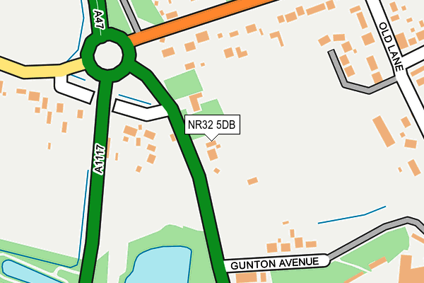 NR32 5DB map - OS OpenMap – Local (Ordnance Survey)