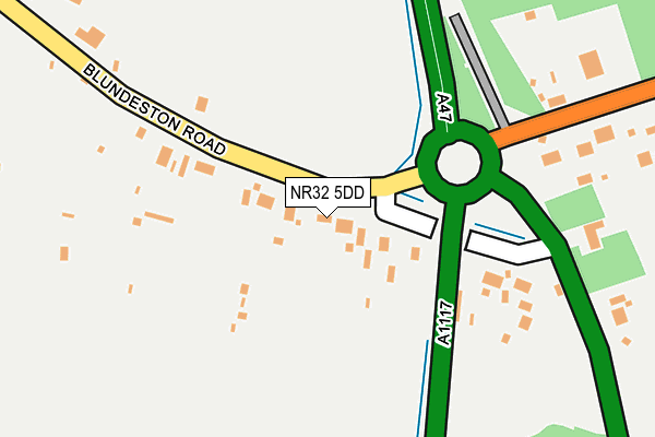 NR32 5DD map - OS OpenMap – Local (Ordnance Survey)