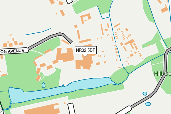 NR32 5DF map - OS OpenMap – Local (Ordnance Survey)